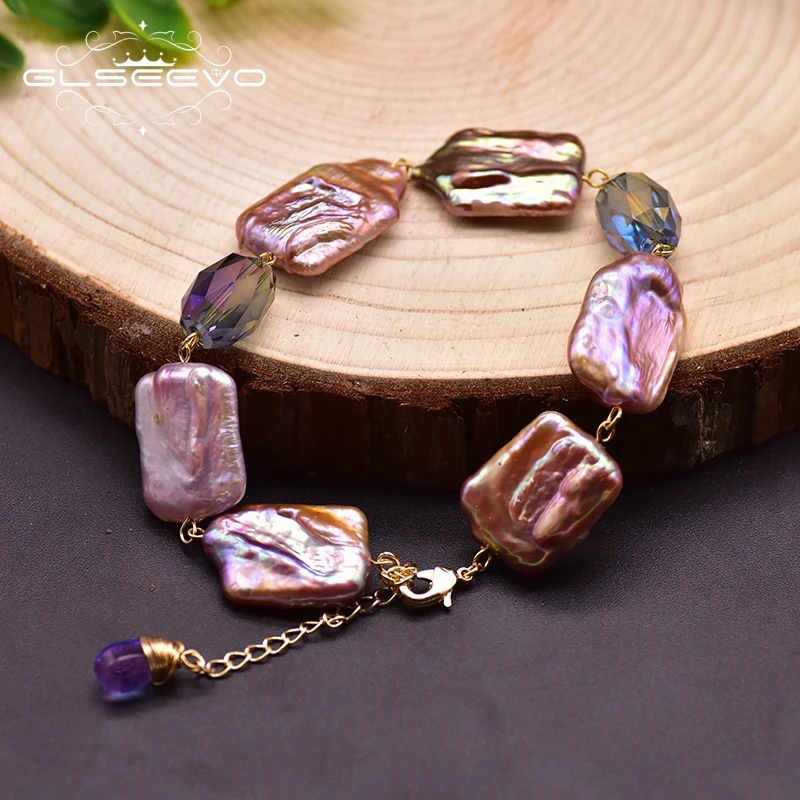 Браслеты Женские GLSEEVO оригинальный дизайн натуральный разноцветный барочный