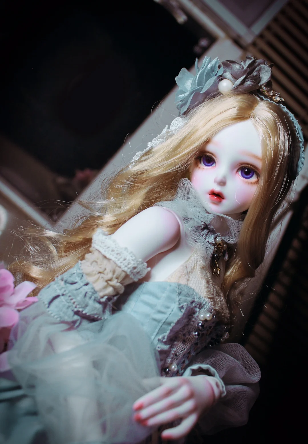 

BJD doll wig suitable for 1-3 1-4 1-6 size middle point wig super soft imitation mohair doll accessories