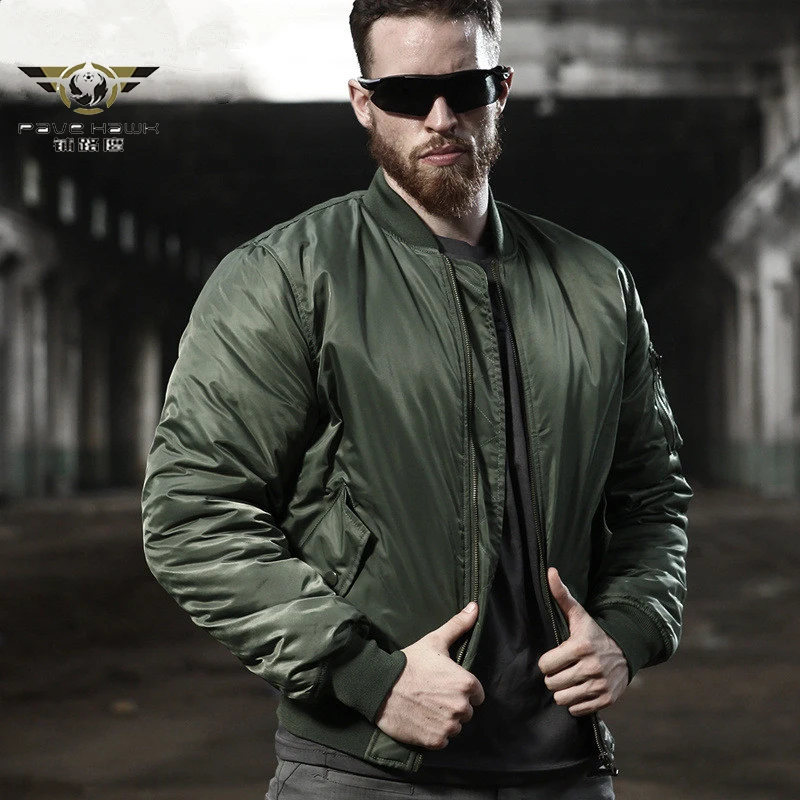 Men MA1 Air Force Military Winter Bomber Jacket Warm Tactical Pilot Jacket Outwear Coats Padded Windproof Motorcycle Army Jacket