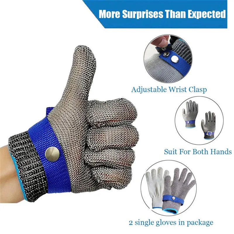 DEYAN 100% Stainless Steel High Quality Butcher Protect Hands Glove Cut Resistant Safety Working Gloves | Безопасность и защита