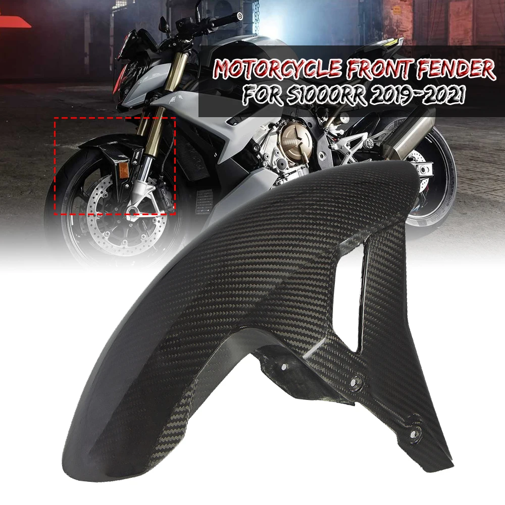 

For BMW S1000RR S1000 S 1000 RR 2019 2020 2021 Motorcycle Front Fender Tire Mudguard Cover 100% Carbon Fiber Mud Guard Hugger