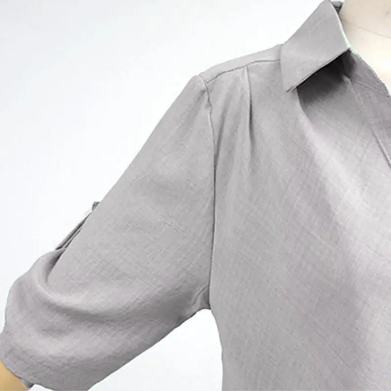 

Summer 2021 plus size fat MM loose and thin hidden meat white casual shirt women wear mid-length five-point sleeve shirt tide