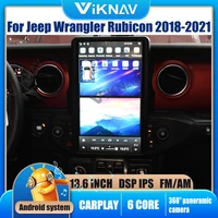13 6 inch android car radio with screen for jeep wrangler rubicon 2018 2021gps navigation dvd multimedia auto stereo 2din