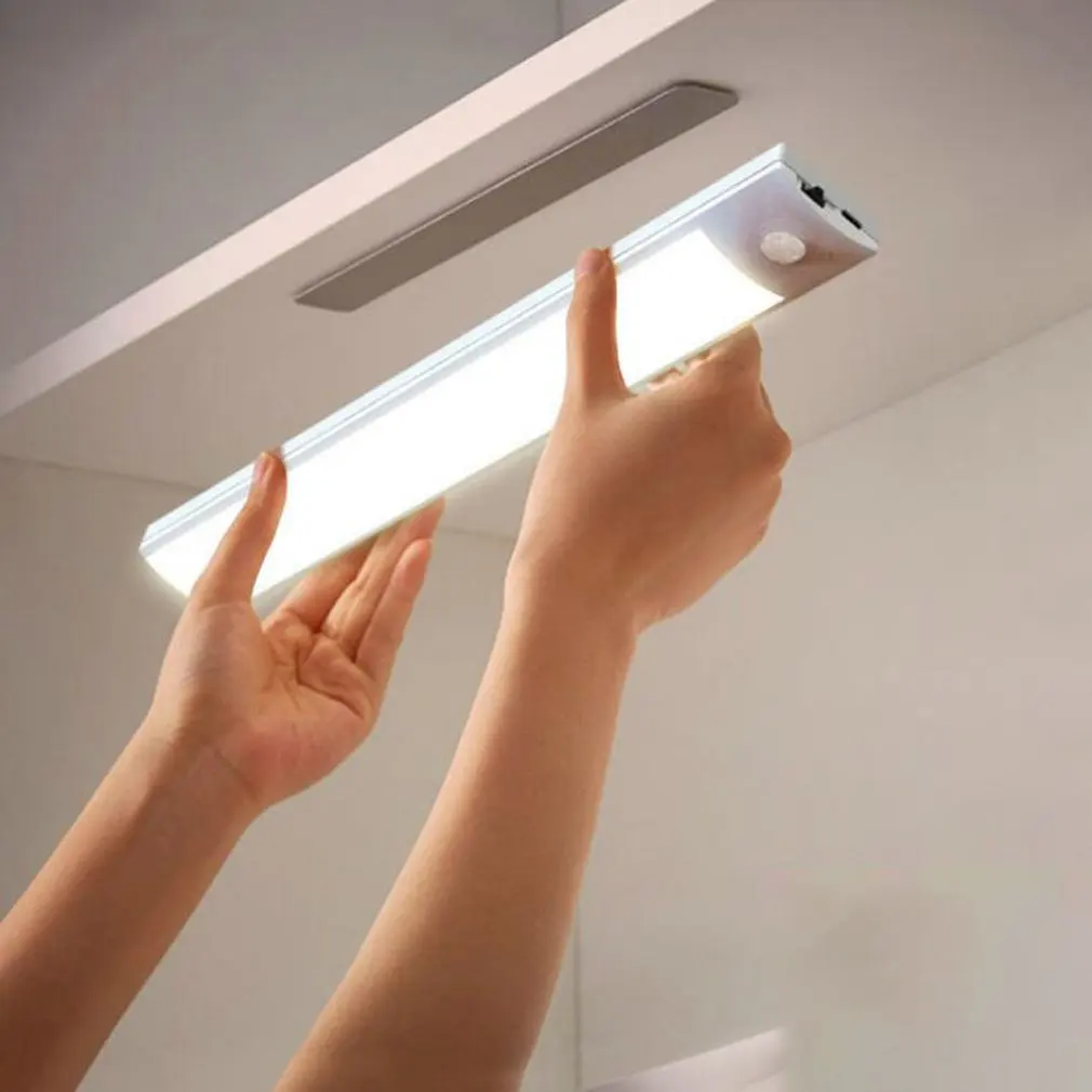 7/12LEDs PIR LED Motion Sensor Light Cupboard Wardrobe Bed Lamp LED Under Cabinet Night Light For Closet Stairs Kitchen