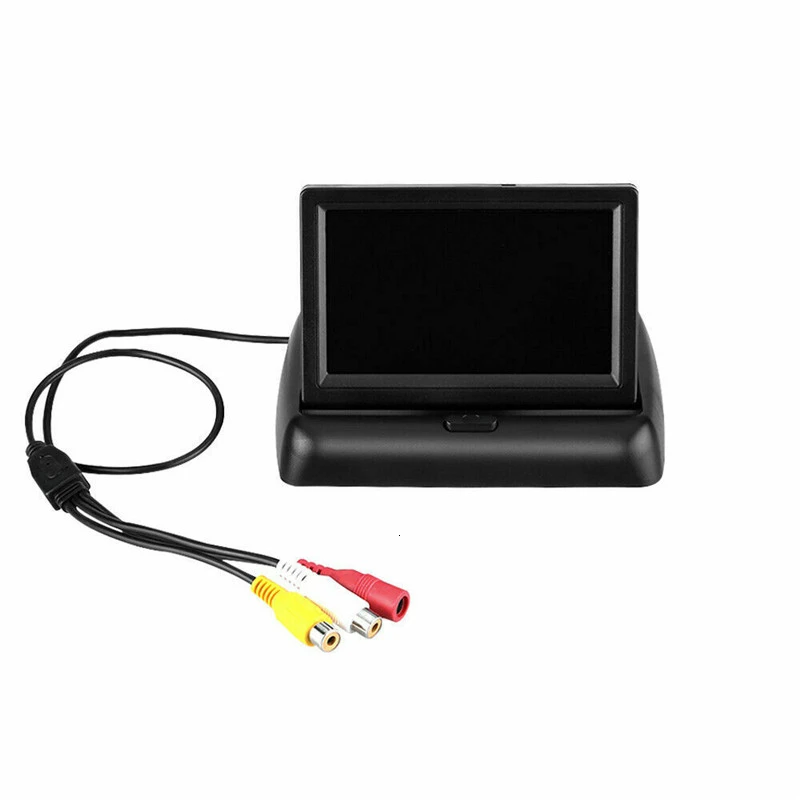 Only Monitor 1Set Автомобильный монитор 4," дисплей для камеры заднего вида складной цветной TFT ЖК-дисплей видео PAL/NTSC Авто Парковка заднего вида резервного копирования - Цвет: Only Monitor 1Set