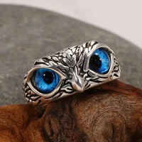 owl punk ring new retro fashion cute ring men and women simple design personality creative party gift commemorative ring