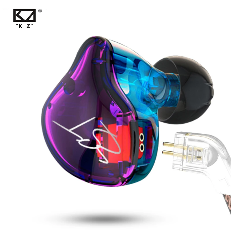 

KZ ZST ZSR Armature Dual Driver Earphone Detachable Cable In Ear Audio Monitors Noise Isolating HiFi Music Sports Earbuds