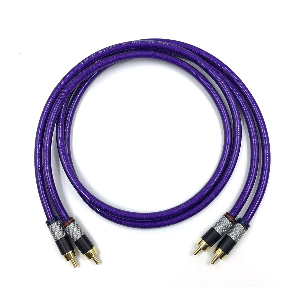 Кабель Hifi Van den Hul MC SILVER IT 65 RCA для подключения аудио позолоченный Удлинительный