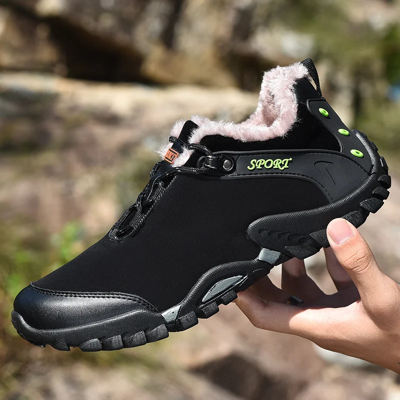 Men Hiking Shoes Waterproof Male Outdoor Travel Trekking Shoes Leather Climbing Mountain Shoes Hiking Hunting Boots Sneakers Man