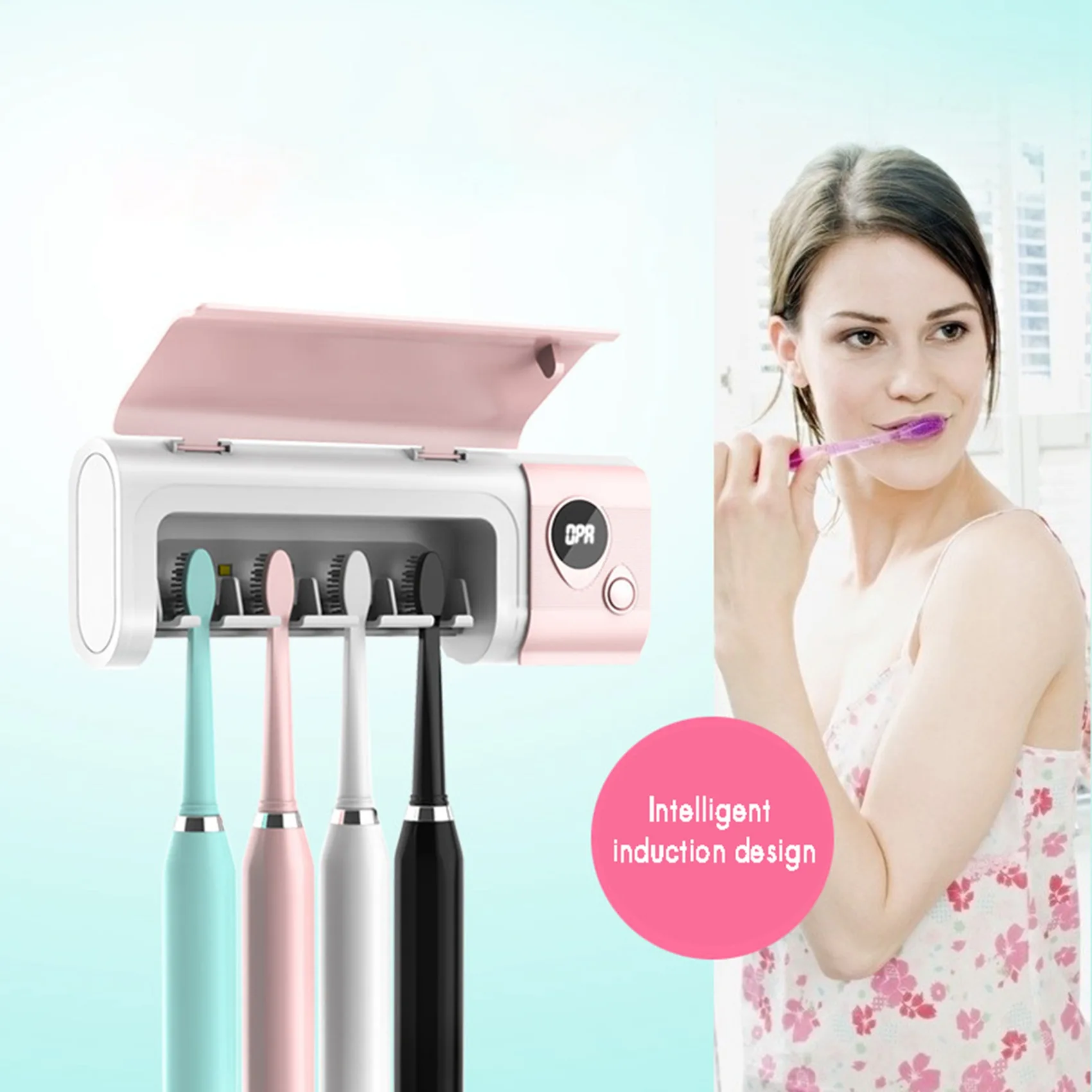 

Smart Toothbrush Sterilizers Ultraviolet Sterilizers Toothbrush Holder Wall-Mounted Perforated Toothbrush Rack