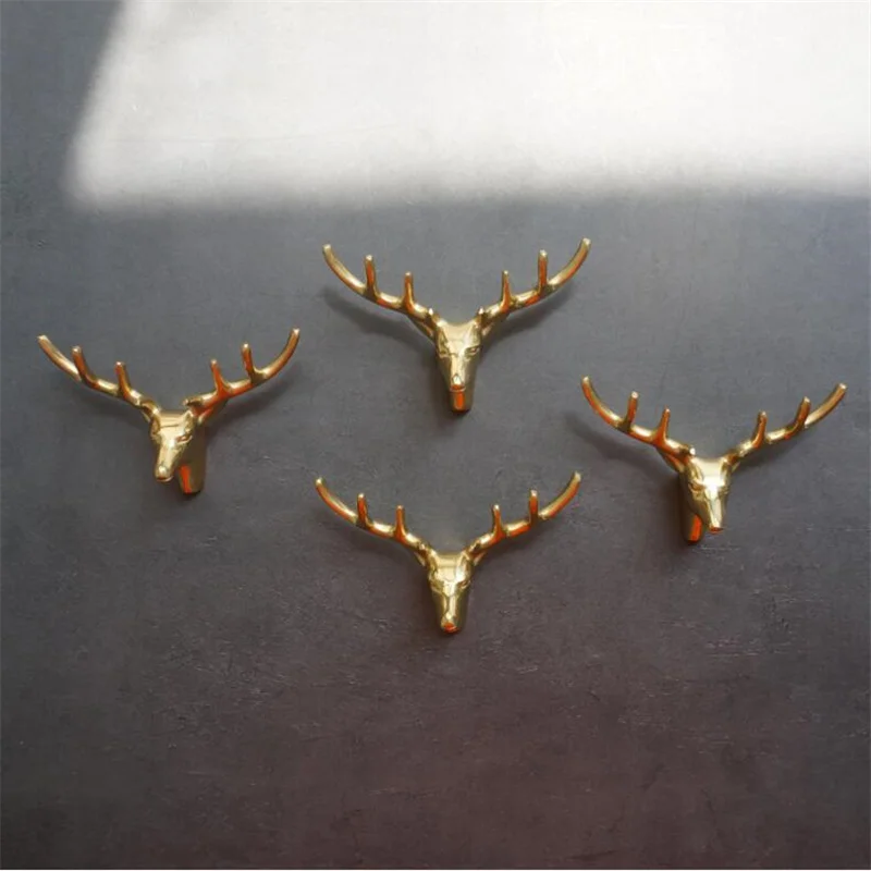 1 шт. чистый Медь олень Портрет с выдвижными ящиками дверная ручка для шкафа шкаф