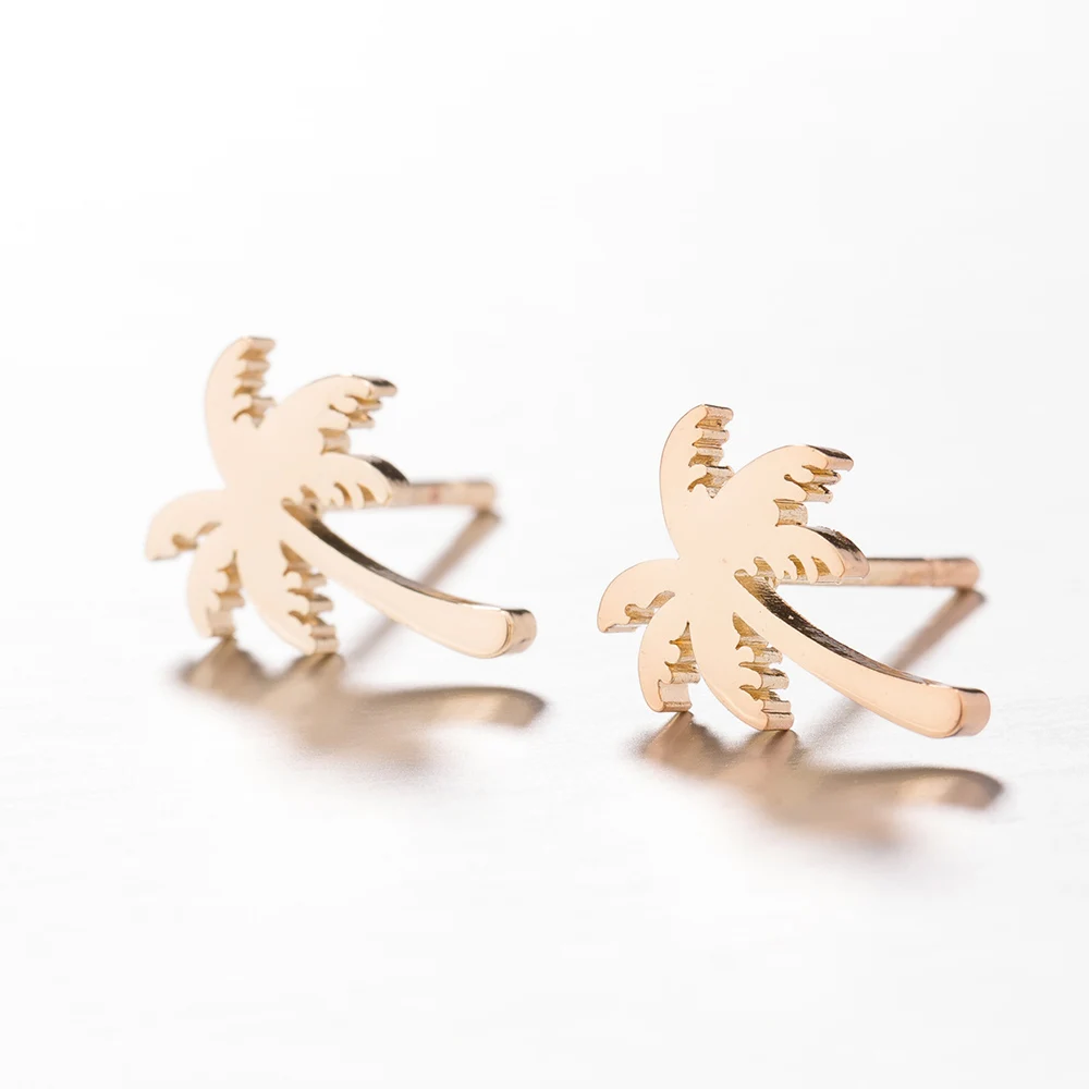 1 пара женской обуви из нержавеющей стали кокосовое масло гвоздики дерево серьги