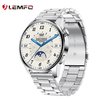 lemfo wear 3 pro smartwatch smart watch men 360 hd screen bluetooth call wireless charging diy dial for huawei watch 3 pro