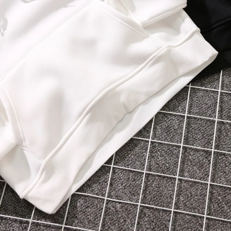 

Hoodies Women Plus Velvet Black Vintage Sweatshirt Casual Tops Pullover Winter Pastel Long Sleeve Clothes Sudaderas Sweat Femme