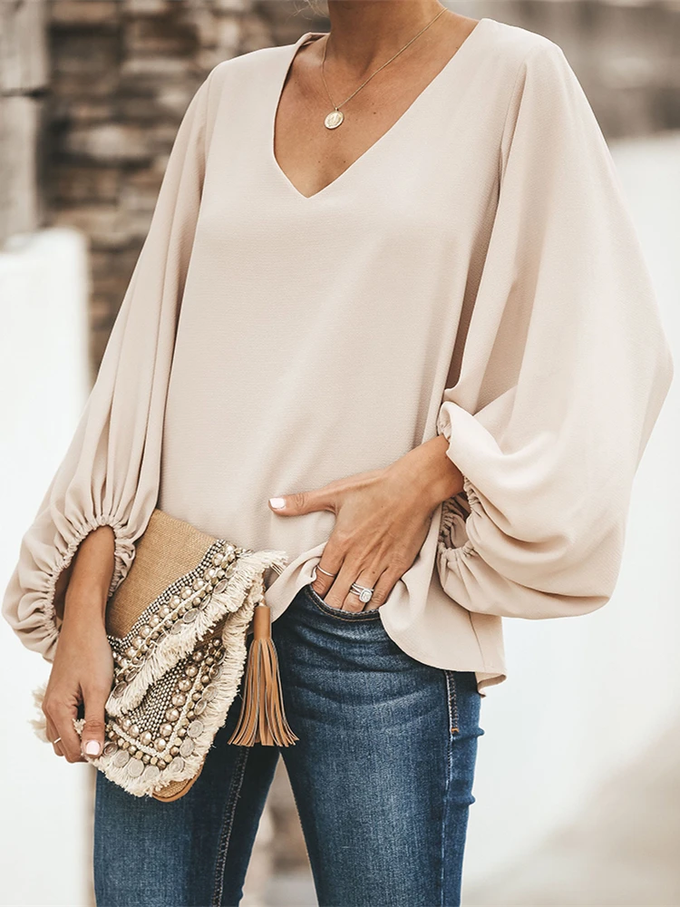 2020 Летняя женская элегантная однотонная Повседневная Базовая стильная рубашка