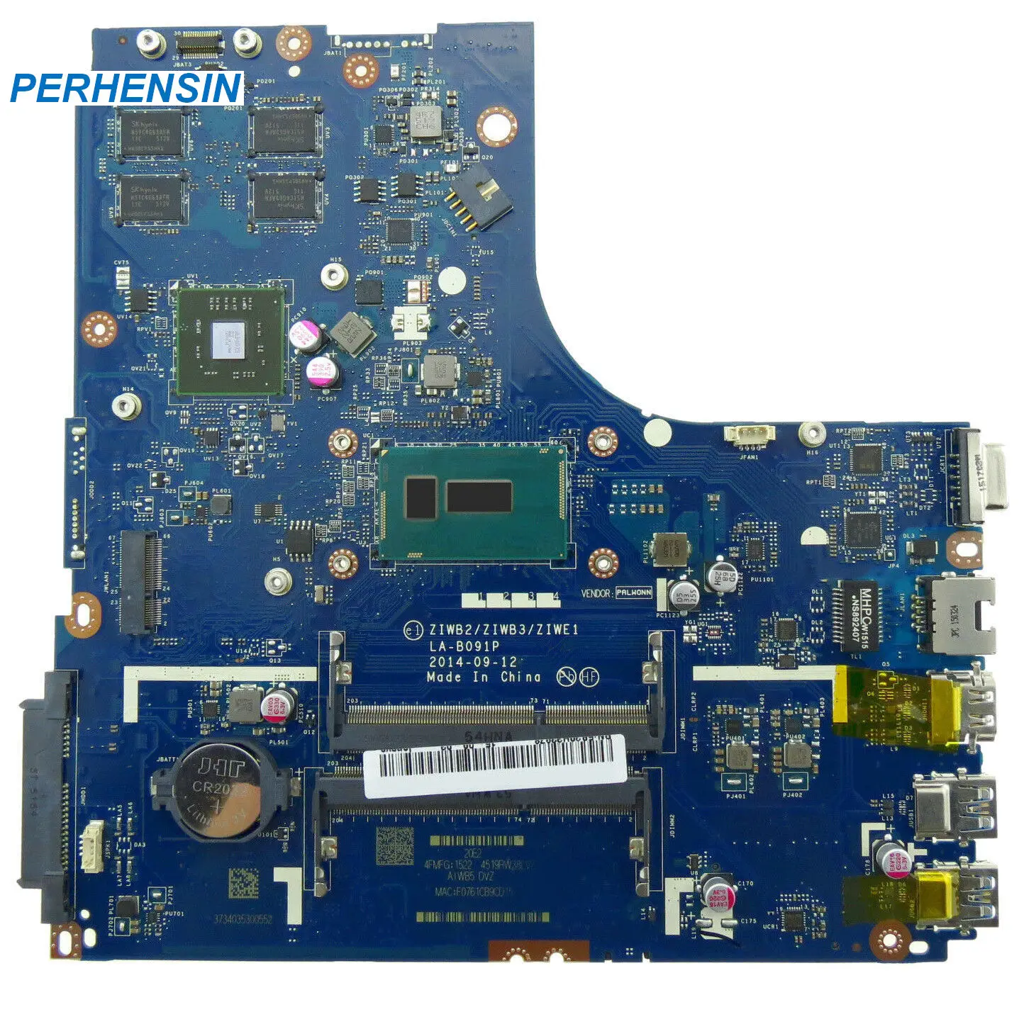 

FOR Lenovo B50-80 Mainboard LA-B091P i3-4030U Radeon R5 M230 2GB 5B20G46038