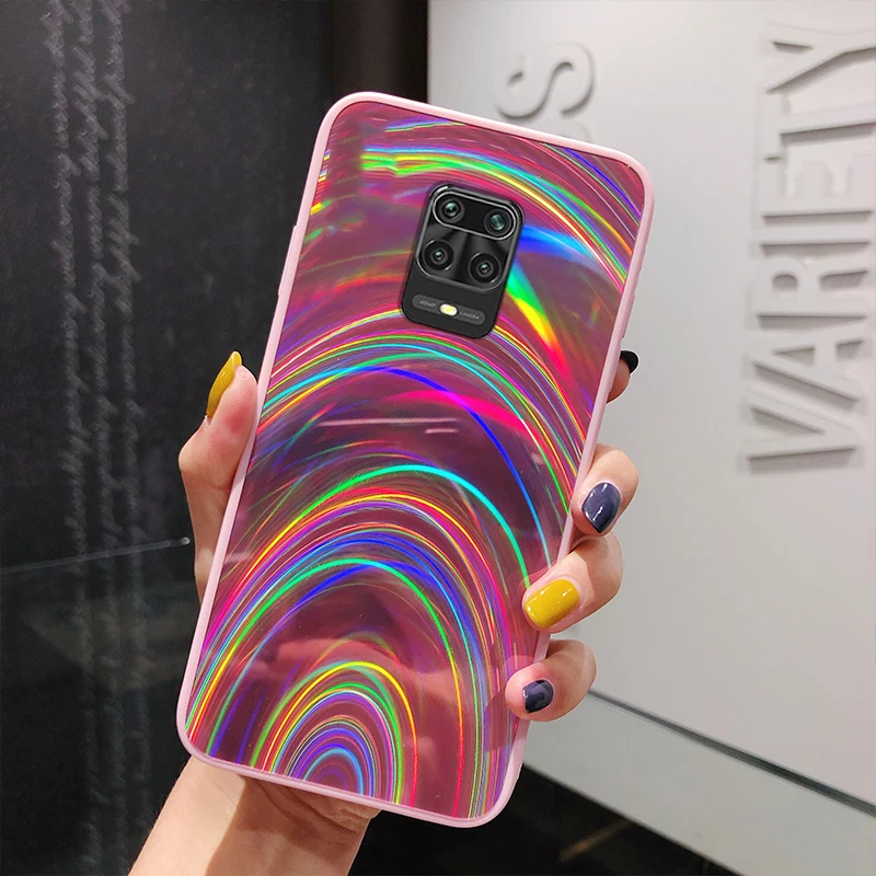 Роскошный 3D радужный Блестящий зеркальный чехол для телефона Xiaomi Redmi Note 9S 9 8 Pro Max