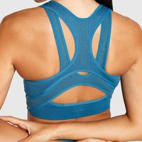 new women yoga high neck push up gym workout bras gradient back crossover sports bra dance yoga sports bras athletic tank top