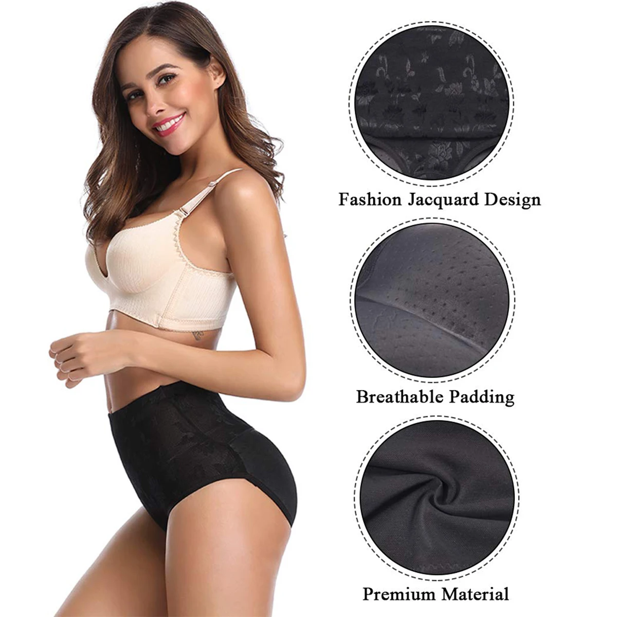 Нижнее белье для женщин бесшовное нижнее с высокой талией|Утягивающие трусы| |