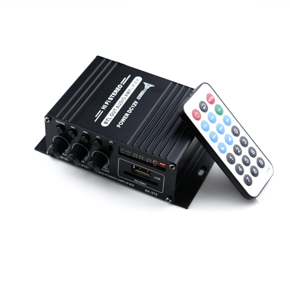 AK370 мини аудио усилитель мощности BT цифровой приемник AMP USB слот для карты