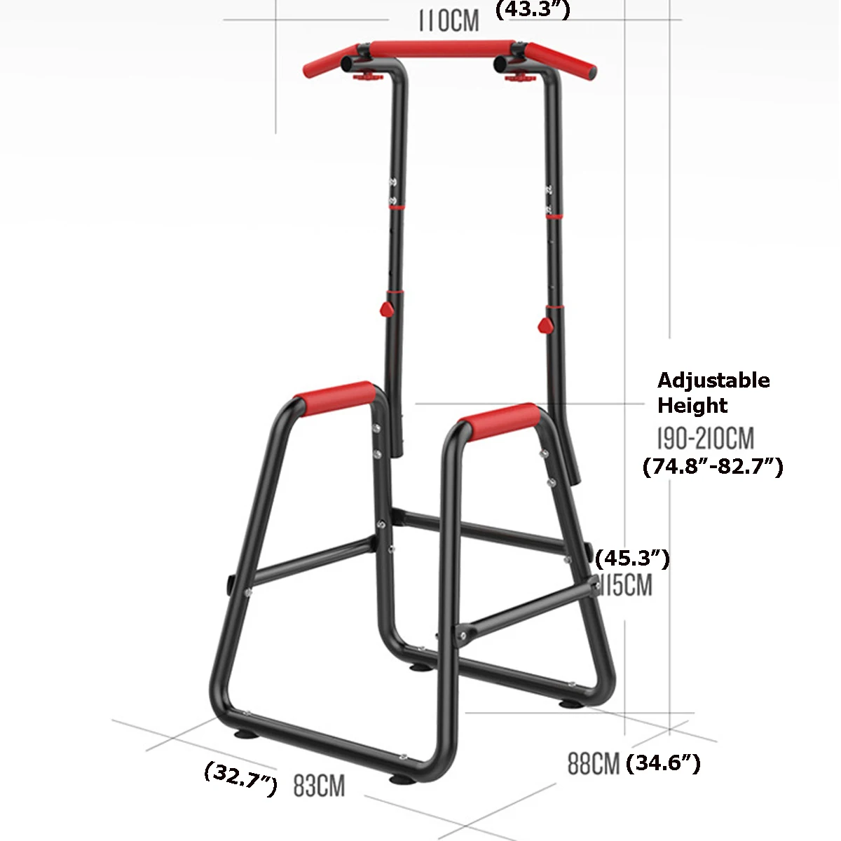 

Home Gym Fitness Horizontal Bars Pull Up Power Station Stand Workout Upper Body Strength Training Indoor Fitness Equipment