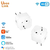 useelink wifi eu smart plug wall socket 16a anti surge protection smart home app control work with alexa google white 2 packs