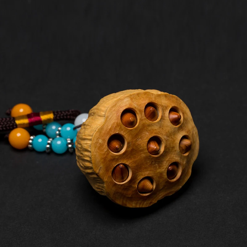 Подвеска из косточек лотоса подвеска цельной древесины талисман на удачу резная