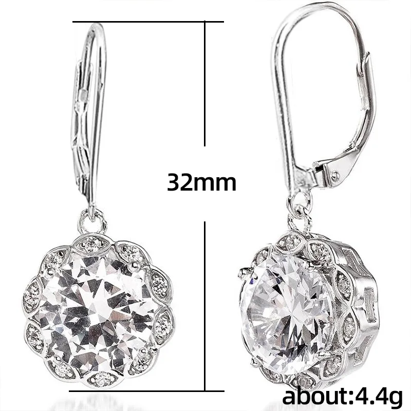 

Huitan High Quality Crystal Zircon Women Drop Earrings Graceful Female Accessories Fine Anniversary Gift Classic Earring Jewelry