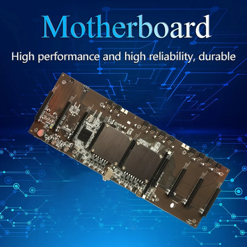 btc mining machine motherboard 3060 in line 9 cards 2 lga 2011 cpu ddr3 memory 60mm pitch x79 motherboardcooling fan free global shipping