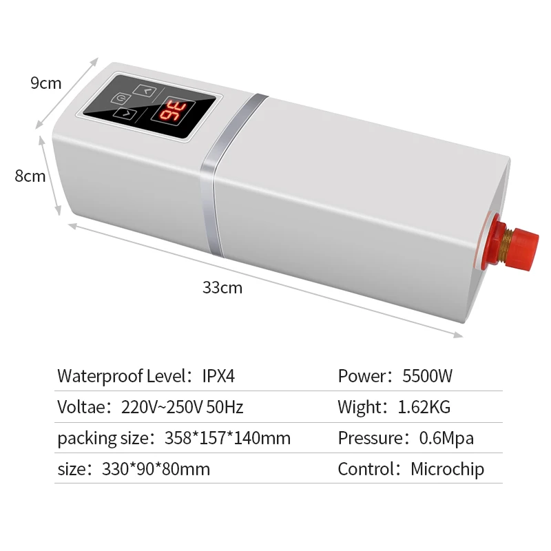 7000 Вт мгновенный Электрический водонагреватель без резервуара Мгновенный