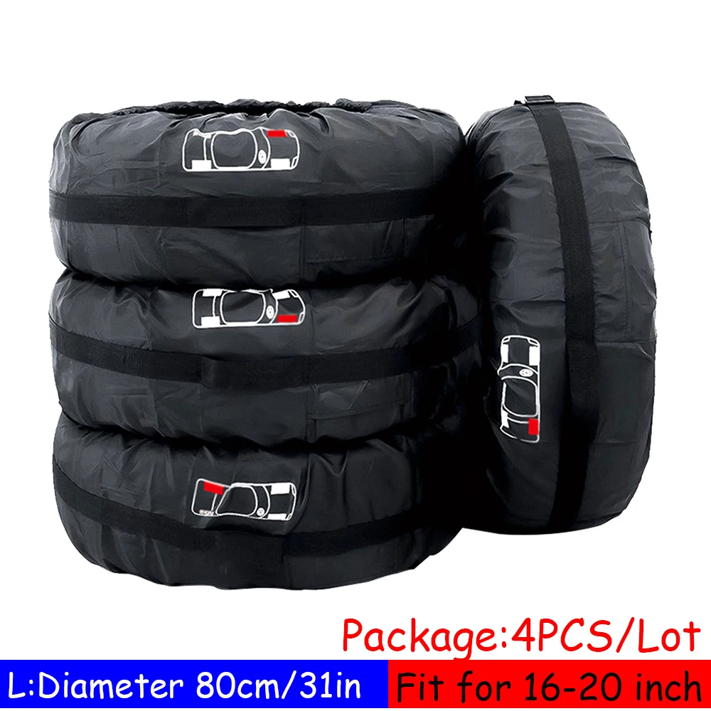 

4 шт., чехол для запасного колеса автомобиля, чехол для гаражных шин на заказ, автомобильные аксессуары для автомобильных шин, летняя зимняя защитная сумка для хранения шин