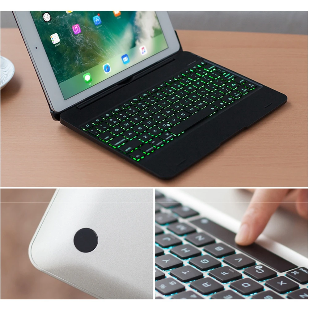 Съемный магнитный слот и bluetooth-клавиатура, 7 цветов, чехол с подсветкой для Apple iPad 9,7 Air 2 5 6 Pro 9,7