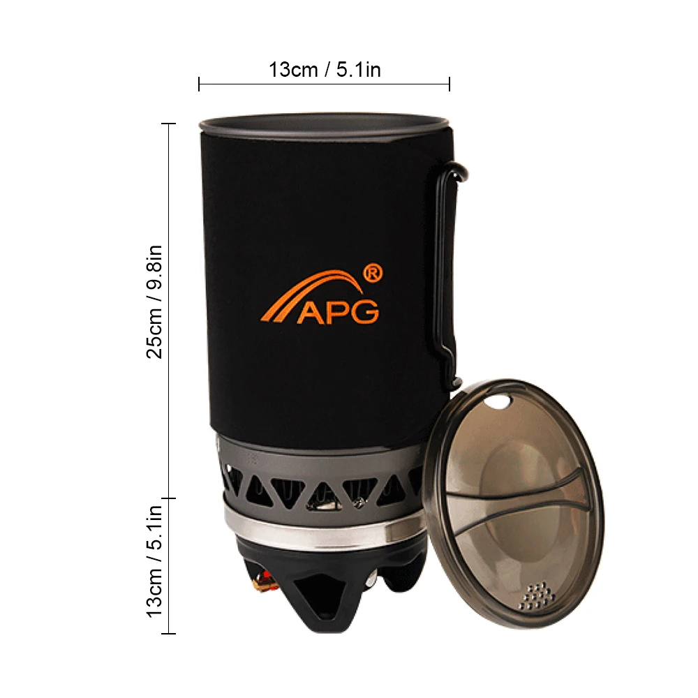 Плита для кемпинга алюминиевая газовая горелка уличная посуда 1400 мл горшок