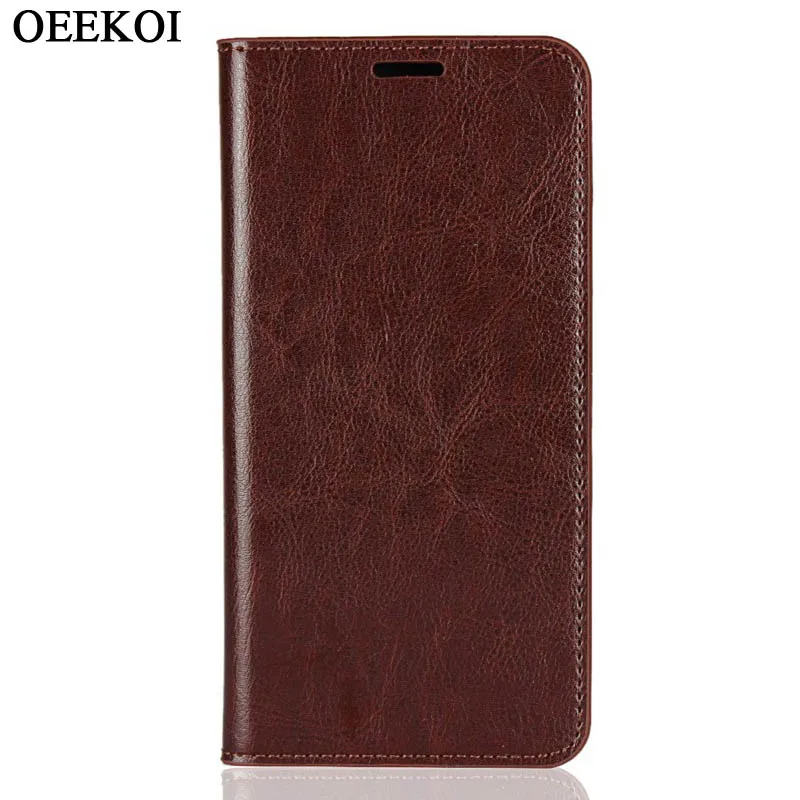 Чехол-книжка OEEKOI Crazy Horse из натуральной кожи для Xiaomi Redmi 7A/7/K20/Note 7/Note 6/6 Pro/S2/6A/6/Note 5/Note 4X/5 Plus