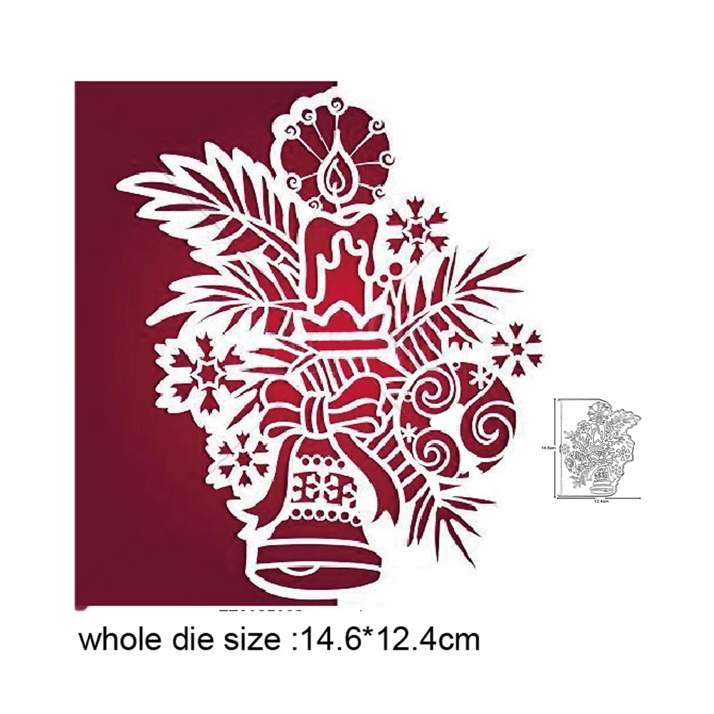 

Christmas Decorative border edge flowers bell Metal Cutting Dies Stencil Scrapbooking DIY Album Stamp Paper Card Embossing