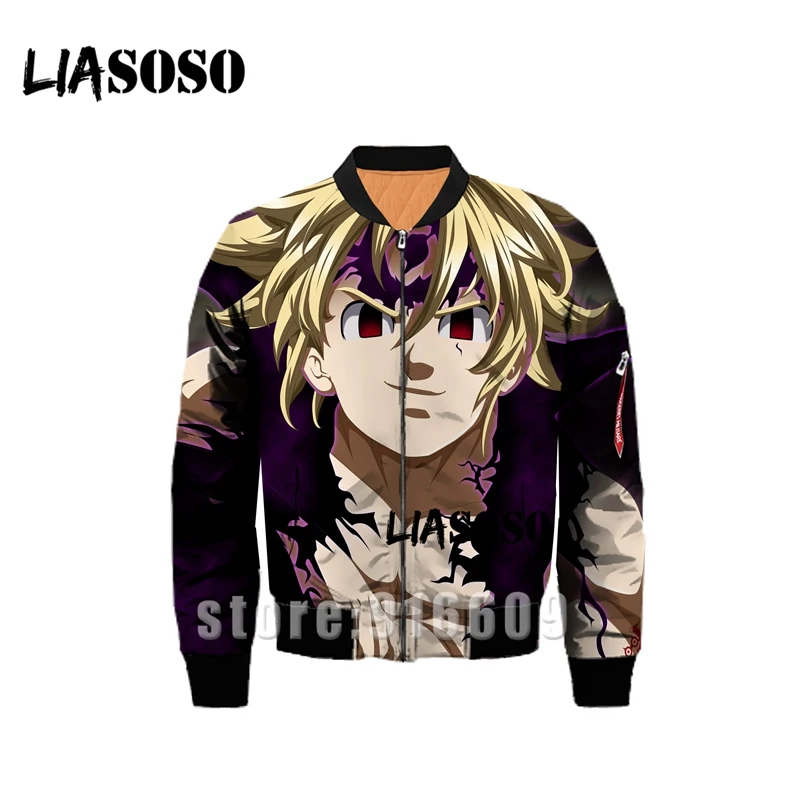 16 Зимняя куртка с 3D принтом Nanatsu No Taizai The Seven Deadly Sins, ветровка, пальто, толстовки, аниме, Толстовка Harajuku - Цвет: 16
