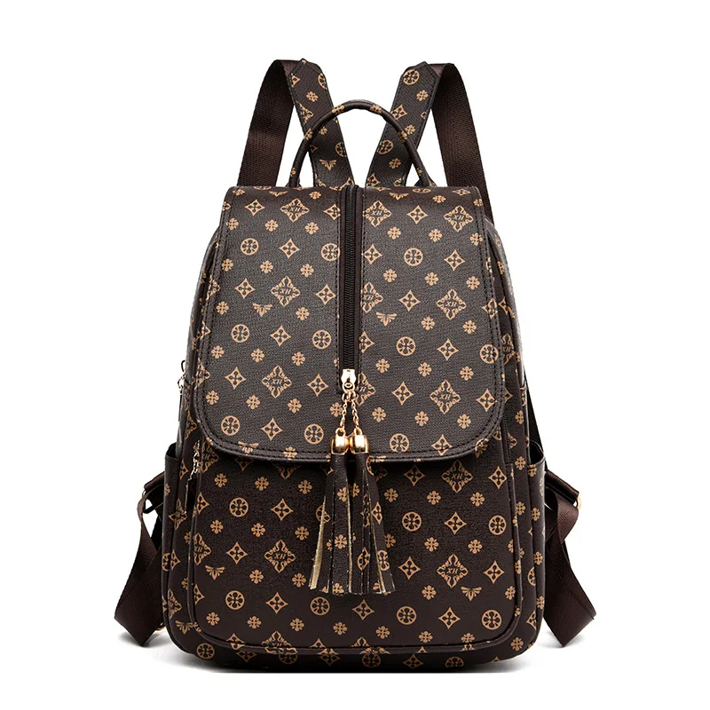

Mochila Escolar Tassel Zipper Women Backpack Retro Female Schoolbags Girl Travel Book Bags Ladies Shoulder Bag bags for women