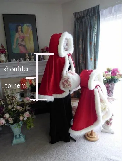 Детская накидка с капюшоном в пол Свадебная Женская куртка для зимы детское