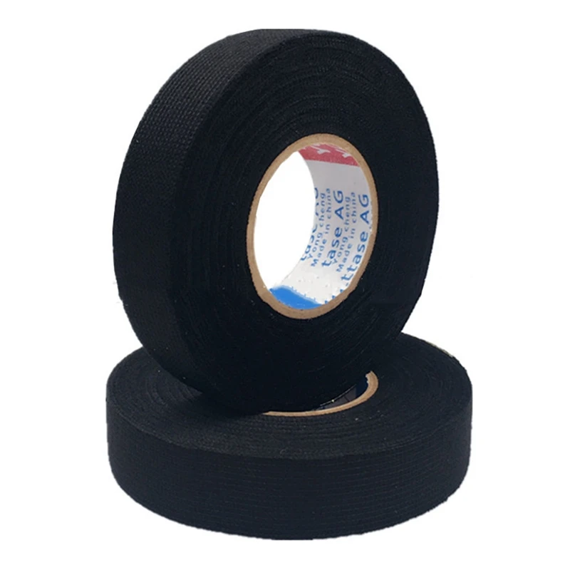 

Black Cloth Tape Flannel Self Adhesive Felt Tape 15m Car Harness Tape Car Vehicle Wiring Automotive Wiring Harness Universal