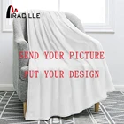 Miracille, индивидуальное фланелевое одеяло, плюшевое одеяло для кровати, под заказ, сделай сам, тонкий фланелевый чехол, Прямая поставка