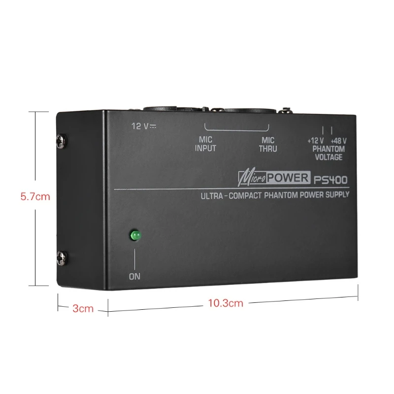 

PS400 Karaoke Microphone Phantom Power XLR Cannon Cable -Studio +12V or +48V Phantom Power For Condenser Microphone