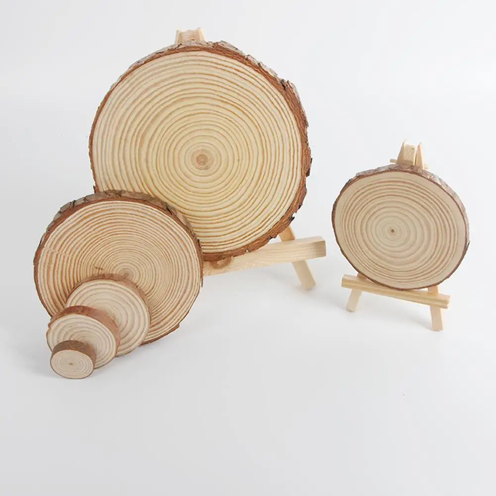 

Деревянное кольцо ручной работы «сделай сам», подвеска из натуральной сосны с круглыми деревянными чипами для рождественской елки, украшен...