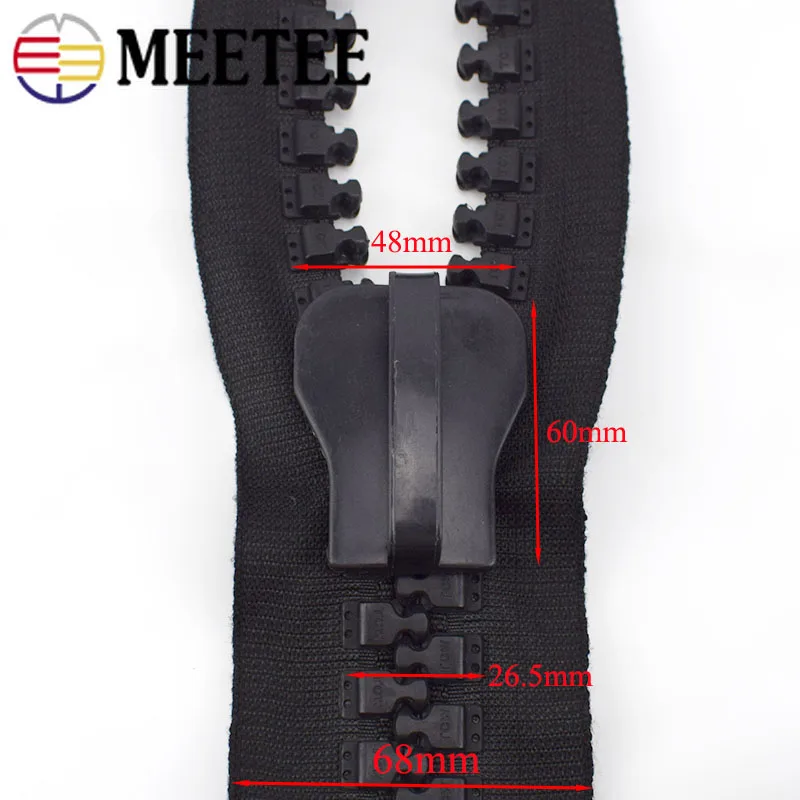 Meetee 1meter 30# Resin Zipper with Slider Extra Wide Outdoor Tent Bag Clothing Sew DIY Handmade Decoration Accessories AP654 | Дом и сад