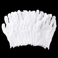 6pairs white cotton gloves soft thin gloves hand protector work gloves easy clean anti dust multi for household ourdoor working
