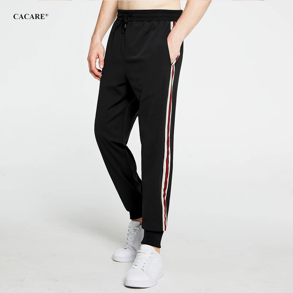 

SweatPants Men Casual Striped Jogger Long Trousers Solid-colored Sportswear Menswear Male Straight Pants F2193 with Stripe