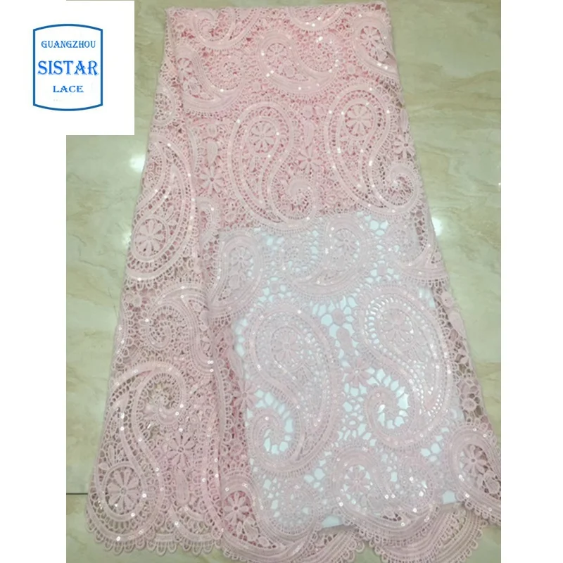 100% Cotton Swiss Voile Lace Nigerian lace fabric 2020 African Fabric With Sequins For Wedding Dress 5 yard | Аксессуары для