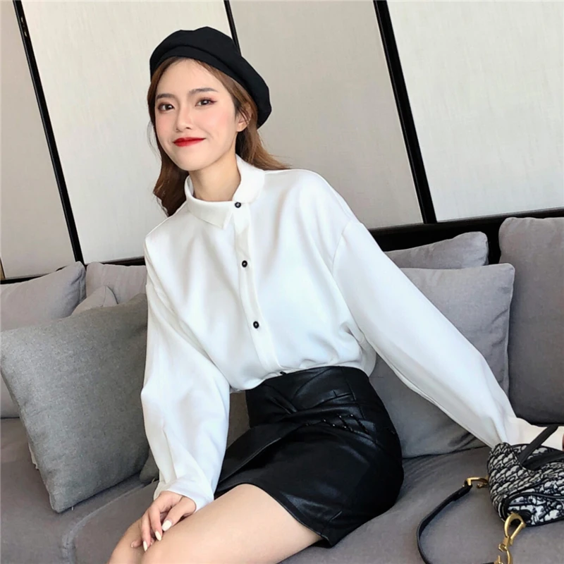 Стильная блузка женские Рабочие топы блузки размера плюс женская рубашка белая OL