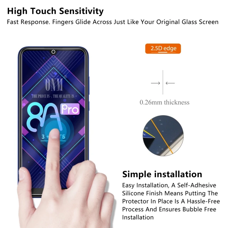 Закаленное стекло для huawei Honor 8A Pro Защитное экрана премиум класса закаленное