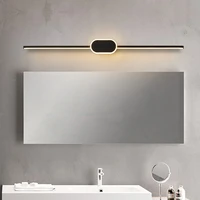 modern makeup led vanity light white aluminum wall lamp black linear front mirror lighting with for bedroom dressing table