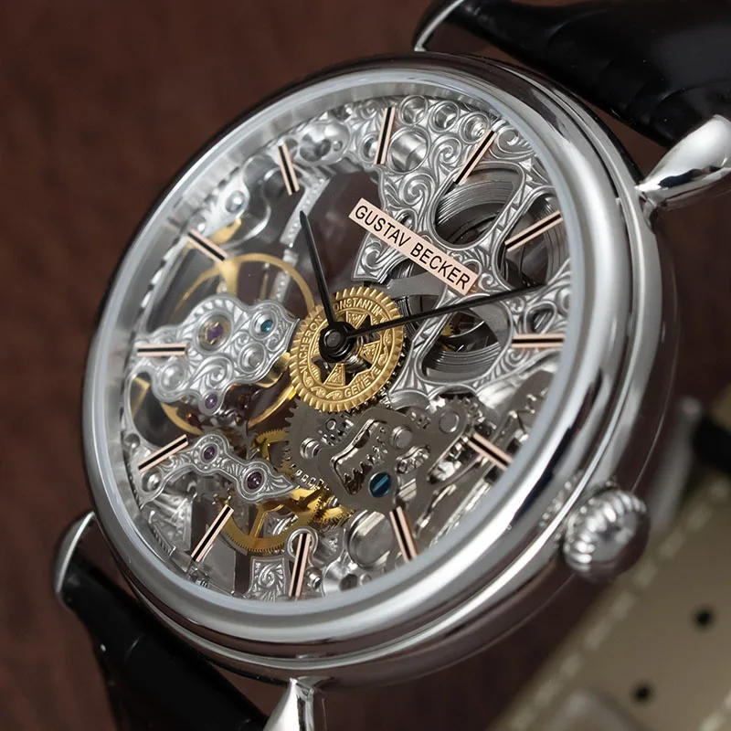 Часы мужские механические водонепроницаемые с сапфировым стеклом 50 м|Мужские